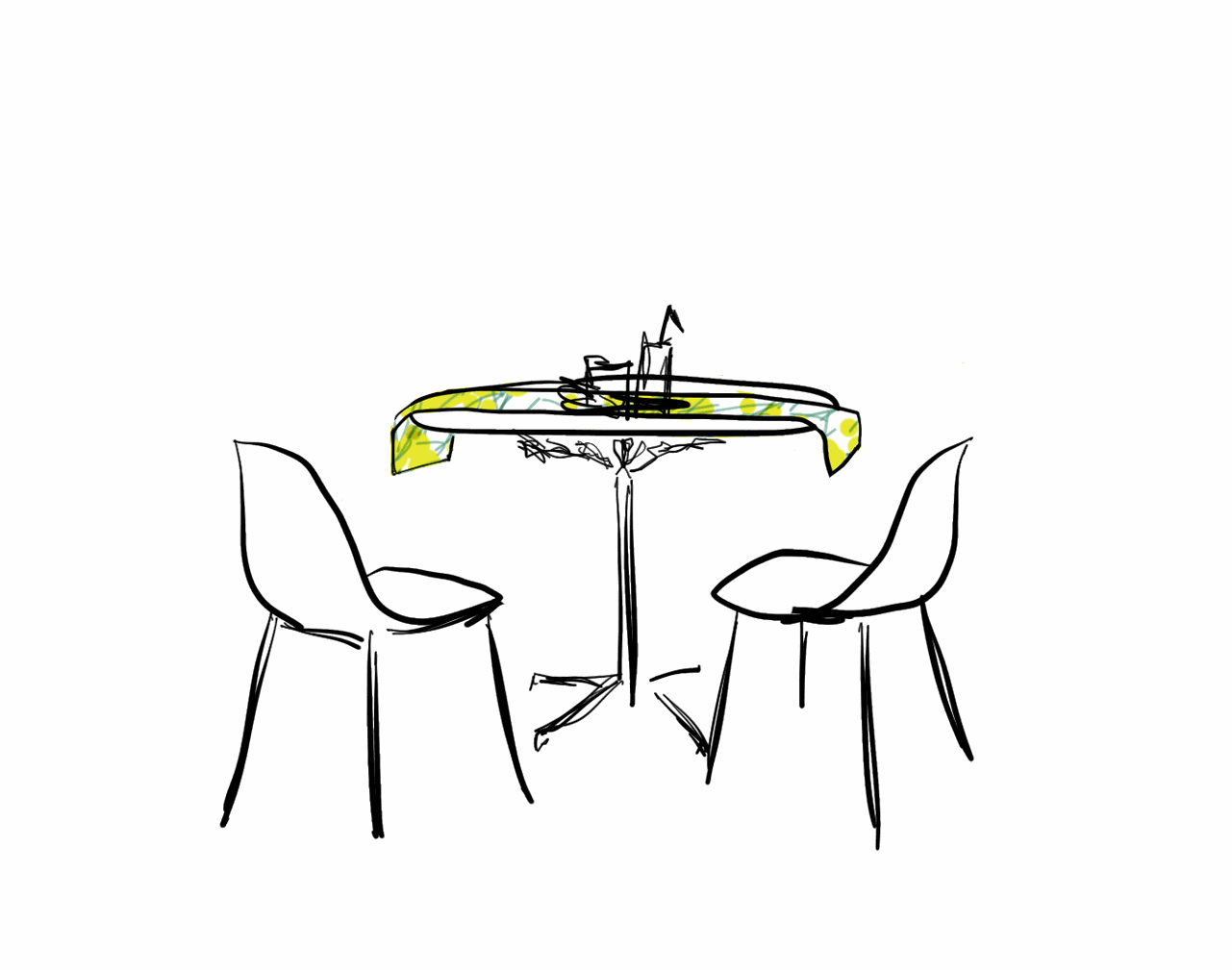 Chemin de table - Espace détente