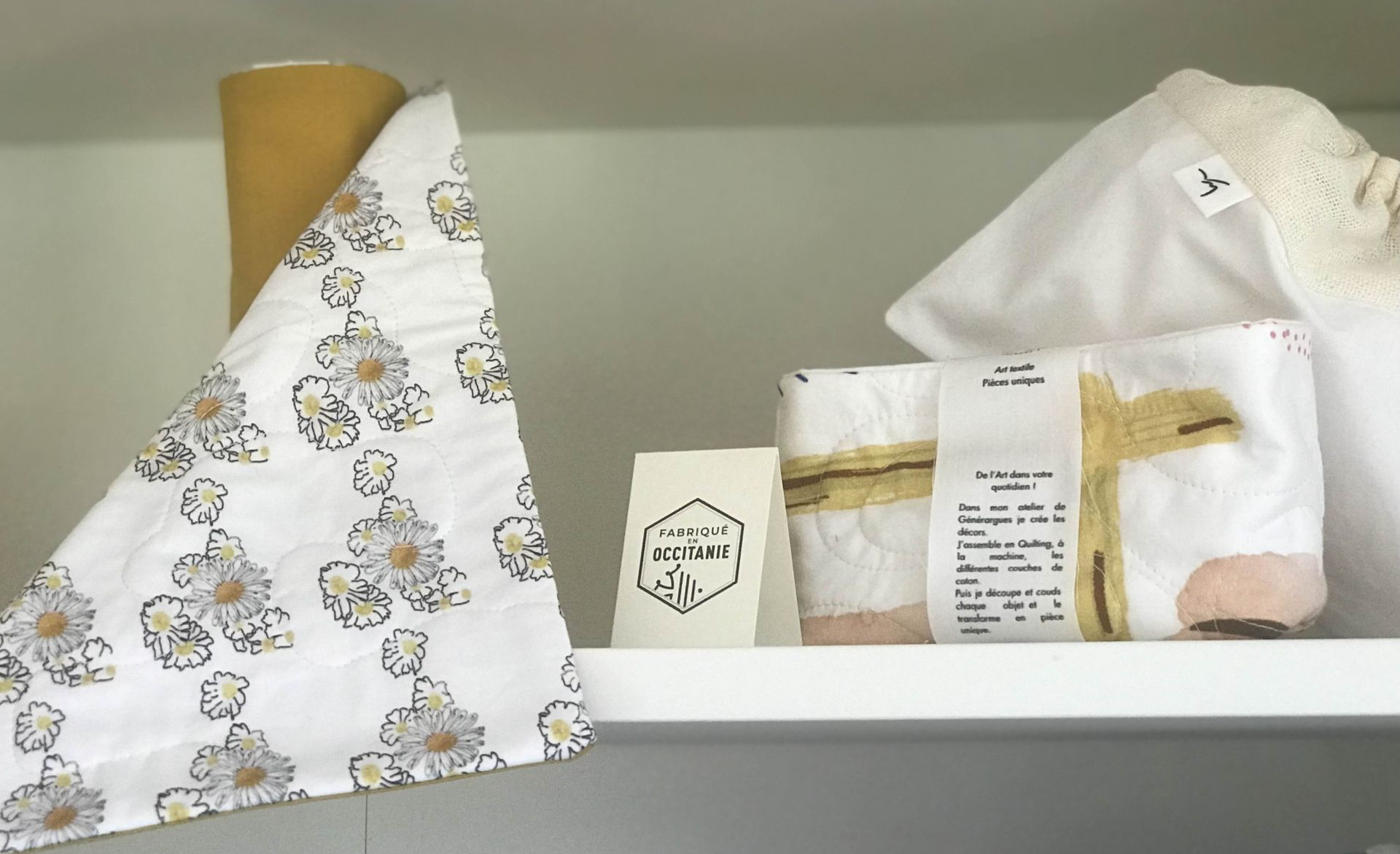 Décors de lit et panier garni "Fabriqués en Occitanie"