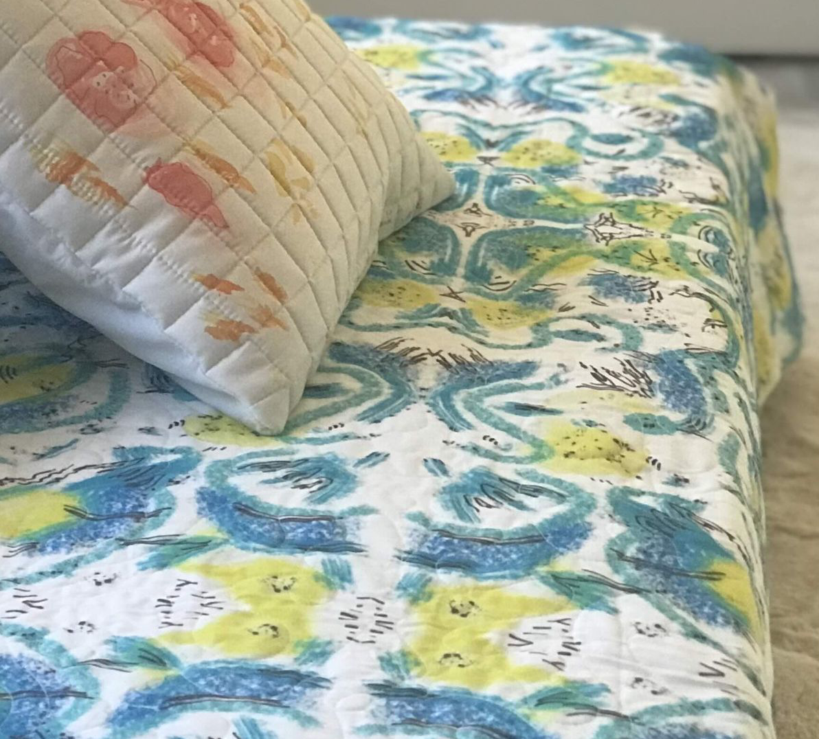 Pied de lit matelassé coton 