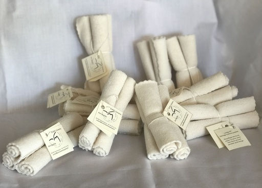 Lot de 3 lingettes en coton bio