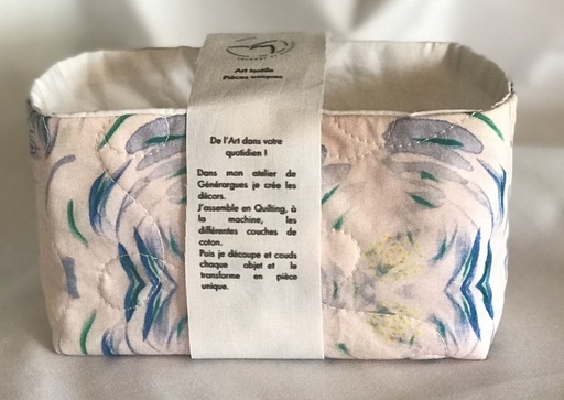 Panier motif "transformation" garni de 5 lingettes - Motifs et matelassage exclusifs